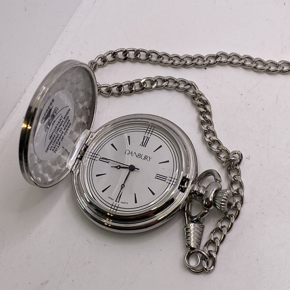 Danbury Custom E & J Pocket Watch Works New Battery
